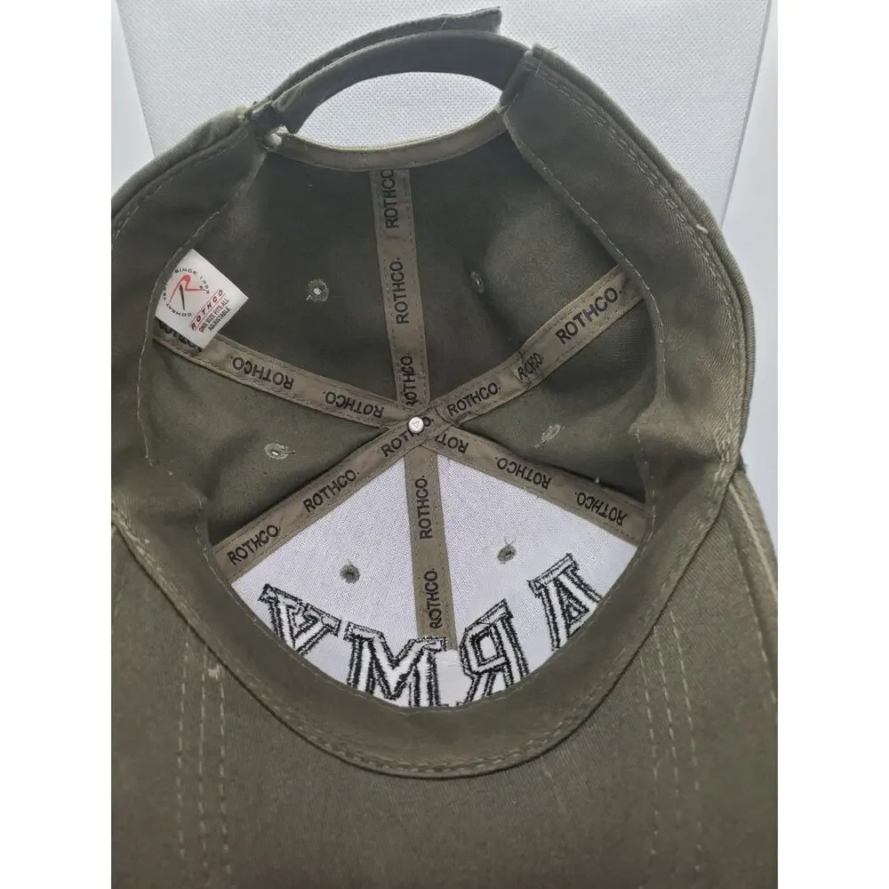 Rothco Army Green Military Baseball Cap Hat Men One Size Adjustable Cotton Canva